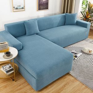 Modern Supplier's Single Double Section <b>L</b>-<b>Shape</b> Elastic <b>Sofa</b> Slipcovers Stretch Skirt Couch <b>Cover</b> for 3 Seater Wholesale - Product Image 1