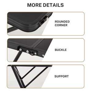 HOMFUL <strong>Portable</strong> Folding Camping <strong>Table</strong> (4ft) | Lightweight Aluminum Picnic <strong>Table</strong> - Product Image 5