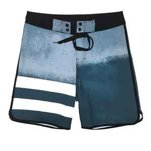 Shorts de bain personnalisés pour hommes, écologiques, respirants, à séchage rapide, extensibles dans les 4 sens, taille mi-haute, fermeture éclair et cordon de serrage, pour le surf et l'été - Product Image 1