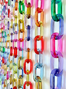 Chaîne Statement Fluorescente à Maillons en Résine, Grande Chaîne à Maillons Mats, Couleur Acrylique PAR ABDUL REHMAN ENTERPRISES - Product Image 5