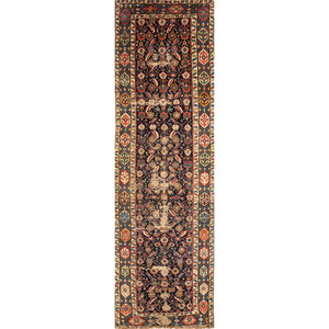 Alfombra Persa de Lana Tejida Plana Azul Aalam, Alfombra de Yute Suave con Patrón de Medallón Clásico Tradicional para Adolescentes, Uso Doméstico - Paem-1355 - Product Image 1