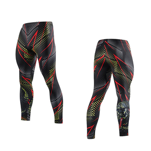 Pantalon de compression pour hommes Leggings MMA sublimés avec motif imprimé pour la gym et la course à pied pour les vêtements de fitness - Product Image 4