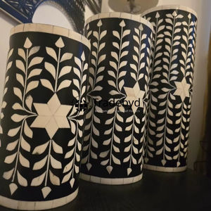 Lámpara de Mesa de Lujo con Incrustaciones de Hueso, Hecha a Mano, LED Ecológica, Regulable, AC E26, para Interiores Modernos y Clásicos, Tradebyd - Product Image 1