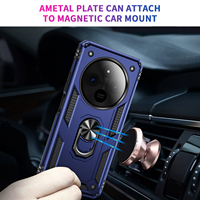 Funda de soporte de anillo magnético Premium, fundas resistentes para teléfono móvil, fundas giratorias a prueba de golpes para redmi 14C