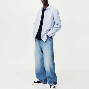 Nouveau jean en denim pour homme, style baggy extensible, jambe formelle, décontracté, pantalon en jean bleu en coton pour homme - Product Image 6