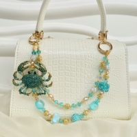 Breloque de téléphone en strass et perles, motif crabe, perles de cristal bleu lac, porte-clés, ornement de sac style océan