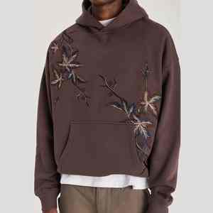 Jersey con capucha de manga larga para hombre, tejido polar de algodón 100%, estilo informal cómodo, suministro de logotipo personalizado OEM ODM - Product Image 4