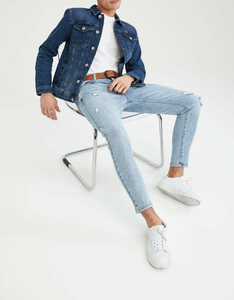 Vente chaude de haute qualité Denim Vintage-Style formel vêtements d'extérieur respirant tendance High Street Design veste - Product Image 4