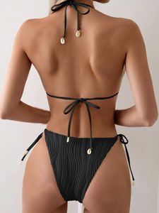 Bikini personnalisé haut de bikini sexy à rayures tigre t-shirt maillots de bain maillots de bain ensembles de bikini pour femmes - Product Image 3