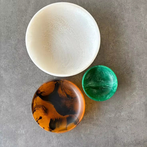 ชามเรซินเต็มพร้อมฐานสำหรับช็อกโกแลตลูกอมขนมหวานและเครื่องประดับงานแฮนด์เมดสีสันสดใส - Product Image 1