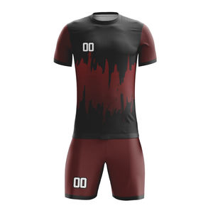 Ensemble de maillot de football en polyester 100% sublimé, manches courtes, maillot et short unisexe - Product Image 1