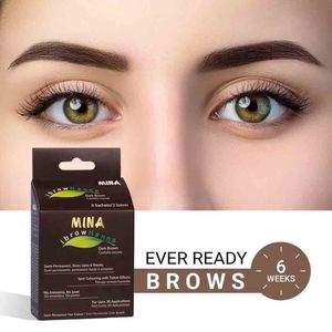 Vente chaude 3gm Kit de henné à sourcils végétalien sans cruauté poudre de teinture de maquillage Double tête longue durée excellent rehausseur de sourcils aux herbes - Product Image 4