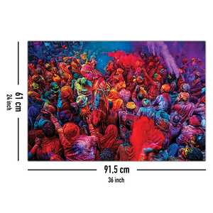 Póster del Festival de Colores de Diwali para Decoración Festiva del Hogar Hecho de Papel Resistente - Product Image 1