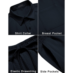 Summer New <b>Men</b> Casual T-Shirt and <b>Shorts</b> Sets <b>Short</b> Sleeve Solid Color 2 Piece Tracksuit Set Made in Pakistan 2025 - Product Image 5