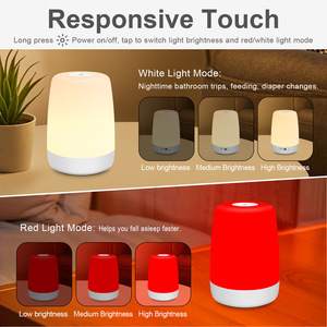White and Red <b>Light</b> Color Temperature Adjustable LED Red <b>Light</b> Therapy Night Lamp for Mood Enhancement and Home Use - Product Image 6