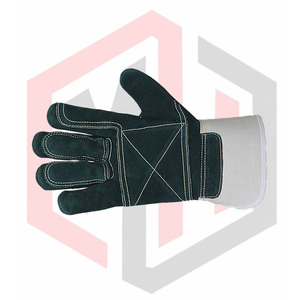 Gants de travail sur mesure en cuir de vachette pleine fleur réfléchissant, résistants aux coupures, pour hommes, de type « Rigger » canadien, pour le sport - Product Image 4