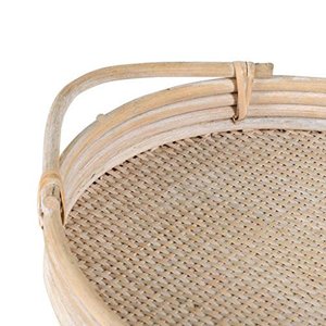 Meilleur choix Design bambou rotin service plateaux de rangement ensemble Table de service en osier Durable écologique cuisine plateau organisateur - Product Image 4