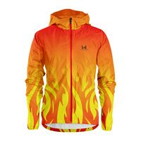 Chaqueta con Capucha y Cremallera de Nailon 100% con Patrón Impreso Personalizado, Logotipo Frontal, Impermeable, Transpirable y Ecológica