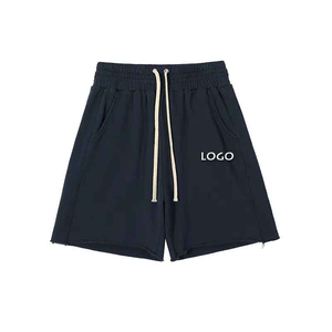 Pantalones Cortos de Algodón para Hombre, Estilo Bermuda con Cordón Ajustable, Logotipo Frontal, Estilo Casual, Cintura Media, Bolsillos, Transpirables, Tejidos - Product Image 5