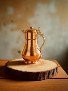 Durable Hand Hammered Copper Eco-Friendly 1.0L Water Pitcher Lid Ayurvedic Drinking Vessel Home Kitchen Dining Healthy Water - Product Image 3