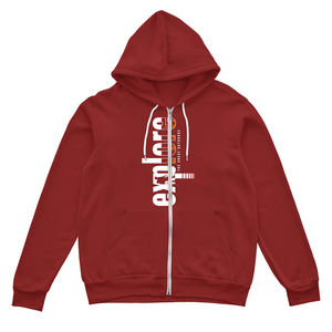 เสื้อฮู้ดขนแกะแบบซิปรูดของผู้ชายเสื้อ100% ผ้าฝ้ายโอเวอร์ไซส์เข้ารูปพิมพ์โลโก้ผ้าไหมสกรีนลาย - Product Image 5