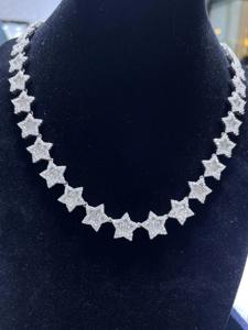 Estilo Premium Iced Out VVS Moissanite Diamond Chapado en oro 925 Plata de ley Hip Hop Collar cubano Cadena Joyería de lujo para hombres - Product Image 3