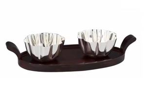 Cuenco de forma ovalada de plata decorativa 2025 para mesa, vajilla de boda, cuenco de frutas de Metal, aluminio fundido - Product Image 2