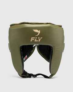 2025New Arrival Vert Olive Protection Du Visage Sparring Fly Head Guard Boxe Muay Thai Protection Gear Logo Personnalisé MMA Head Guards - Product Image 1