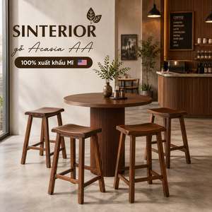 Taburete de bar de madera de nogal marrón de 63 cm, taburete alto moderno para cocina, silla de comedor. - Product Image 3