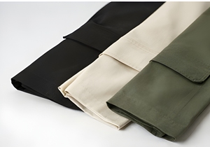 Pantalons de jogging cargo en coton lourd pour hommes, 280 GSM, coupe droite, multi-poches, pantalons décontractés, usine de vêtements OEM - Product Image 4