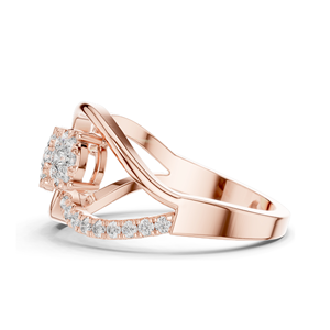 Bague en diamant de laboratoire de 0,57 carat pour femmes, clarté VVS-VS EF, or 18 carats, 14 carats, 10 carats et argent 925, or rose, or jaune, or blanc - Product Image 4