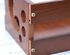 Wooden Yarn Box Holder Knitting Box With Holes Handmade Box Yarn Bowl Wooden Yarn Box Holder Knitting Box With Holes - Product Image 6