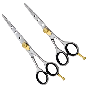 KKZ Ciseaux professionnels de coiffure en acier inoxydable pour couper les cheveux et texturer Outil de beauté pointu pratique pour la maison et le salon - Product Image 2