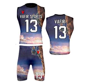 Ropa deportiva Uniformes 7v7 Ropa de compresión 7 en 7 Uniforme de fútbol Uniformes 7v7 impresos sublimados de poliéster - Product Image 6