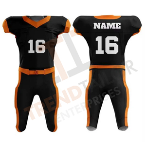 Uniformes de Fútbol Americano Personalizados de Fábrica, Venta al por Mayor, Sublimación, Transpirables, Ropa Juvenil - Product Image 4