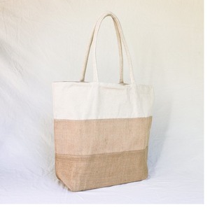 Sac fourre-tout en jute imprimé personnalisé et écologique Sac à provisions portable réutilisable Poignée en coton pour les promotions des femmes Emballage de cadeaux - Product Image 1