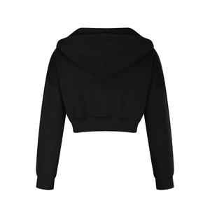 Top qualité confortable doux 80% coton 20% polyester polaire doublé sweats à capuche pour femmes Logo personnalisé à manches longues sweat à capuche zippé - Product Image 6