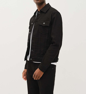 OEM&ODM Custom Streetwear Digital Print Jeans Jacket Men's 100% Cotton Men's Washed Denim Jacket Men - Product Image 3