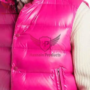 Gilet bouffant sans manches à fermeture éclair personnalisable avec col montant Veste de randonnée légère et résistante au vent Veste d'extérieur à bas prix - Product Image 5