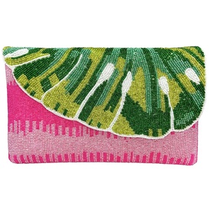 Elegant Seed <b>Beaded</b> Hand Flowers Design Clutch With Floral Embroidery Designer <b>Beaded</b> Embroidery Clutch Purse For Weddings - Product Image 4