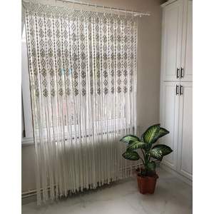 Bohemian <b>Macrame</b> Wall <b>Curtain</b> for Home Living Room Hanging with Tassel Design for Wedding Diwali Garden-Art Style - Product Image 1