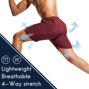 Custom Comfort Fitness Running Hombres Cintura elástica Screen Foam Puff Print Quick Dry Gym Mesh Shorts Hombre con cordón - Product Image 5