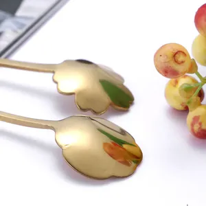 Indian Manufactured Gold Plated Stainless Steel Flatware <b>Set</b> Durable & Portability Travel-Friendly <b>Spoon</b> & <b>Fork</b> <b>Set</b> from India - Product Image 5