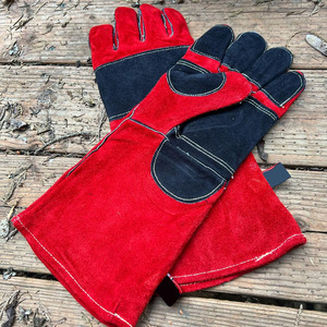 Premium Quality Cowhide Split Leather Welding <b>Gloves</b> Full <b>Finger</b> Palm Heavy Duty Flame Resistant Hand Safety Construction <b>Gloves</b> - Product Image 6