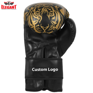 Gants de boxe imprimés en cuir Muay Thai Sparring boxe poinçonnage Kickboxing entraînement combat gants de boxe pour unisexe - Product Image 4