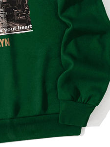 Sweat à capuche confortable en polaire à impression personnalisée pour hommes 100% sweat à capuche en coton sweat à capuche avec logo surélevé - Product Image 3