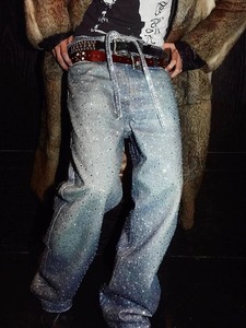 Pantalon en jean stretch personnalisé pour hommes High Street Hip Hop Style vintage Zipper Fly Dark Fournisseur direct de vêtements de rue en 3D - Product Image 5