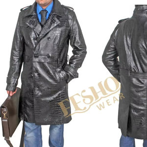 Veste en cuir de mouton véritable pour hommes de qualité supérieure coupe régulière fermeture à glissière écologique imperméable avant vêtements d'extérieur d'hiver décontractés - Product Image 1