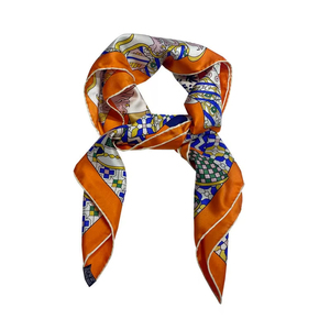 <b>Silk</b> Twill Both Side Print Color Same Large Satin Square <b>Scarves</b> Neck Hair Head <b>Scarf</b> Cheap Price OEM Customization 2025 - Product Image 2