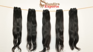 100% Wholesale Unprocessed Top Quality Raw Virgin Bundles Black Color Straight Indian Temple Human Hair Extensions - Product Image 5